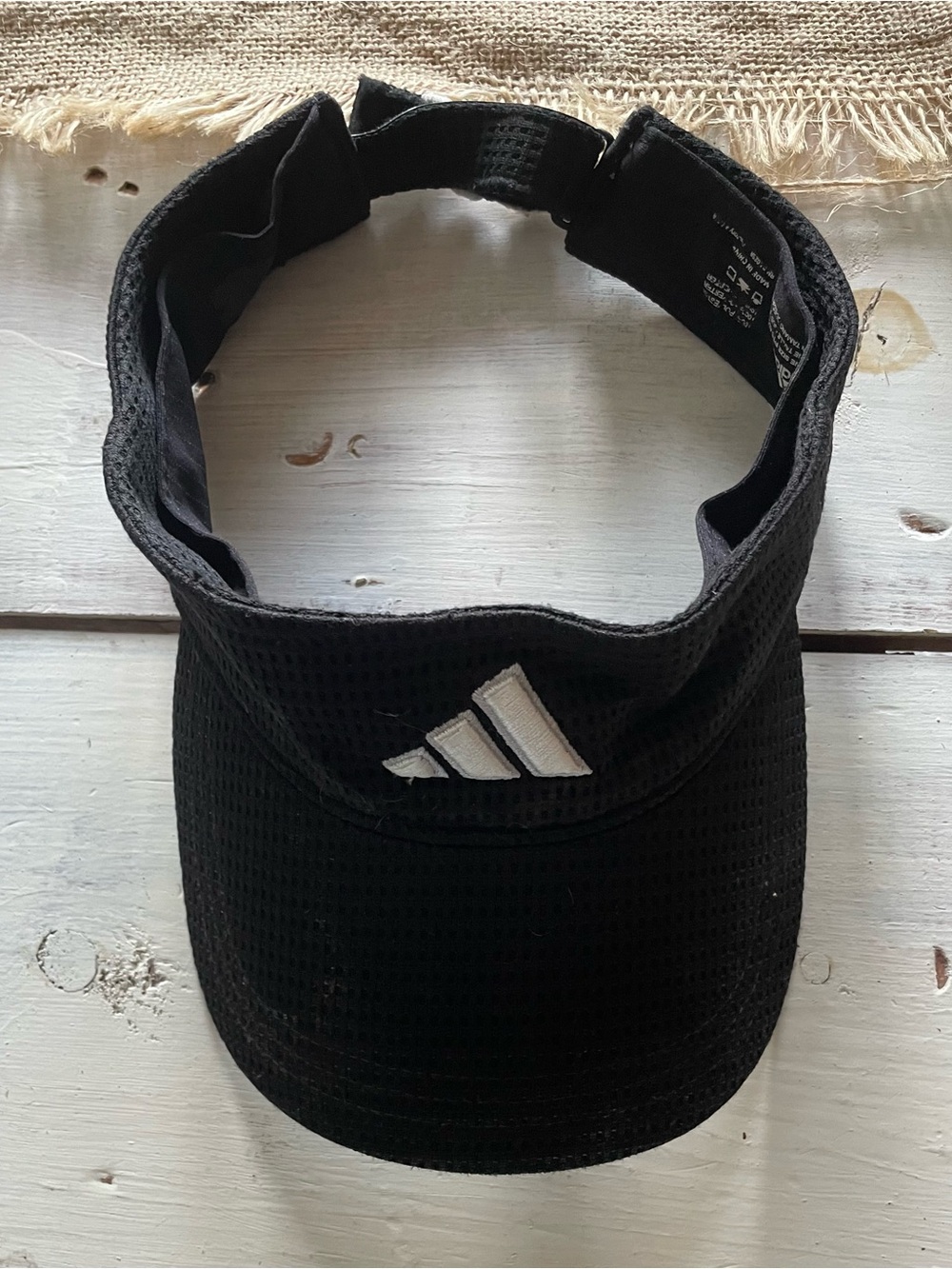 adidas Black Womens Sport Visor with Silver Logo - Picture 3 of 4